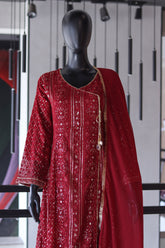 Raad Luxury Embroidered Chiffon 4 Piece Stitched Suit RD24LEF RA03-9092